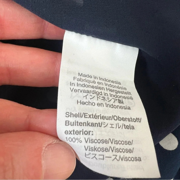 J. Crew Navy Polka Dot Dress Size 10 - Picture 6 of 6